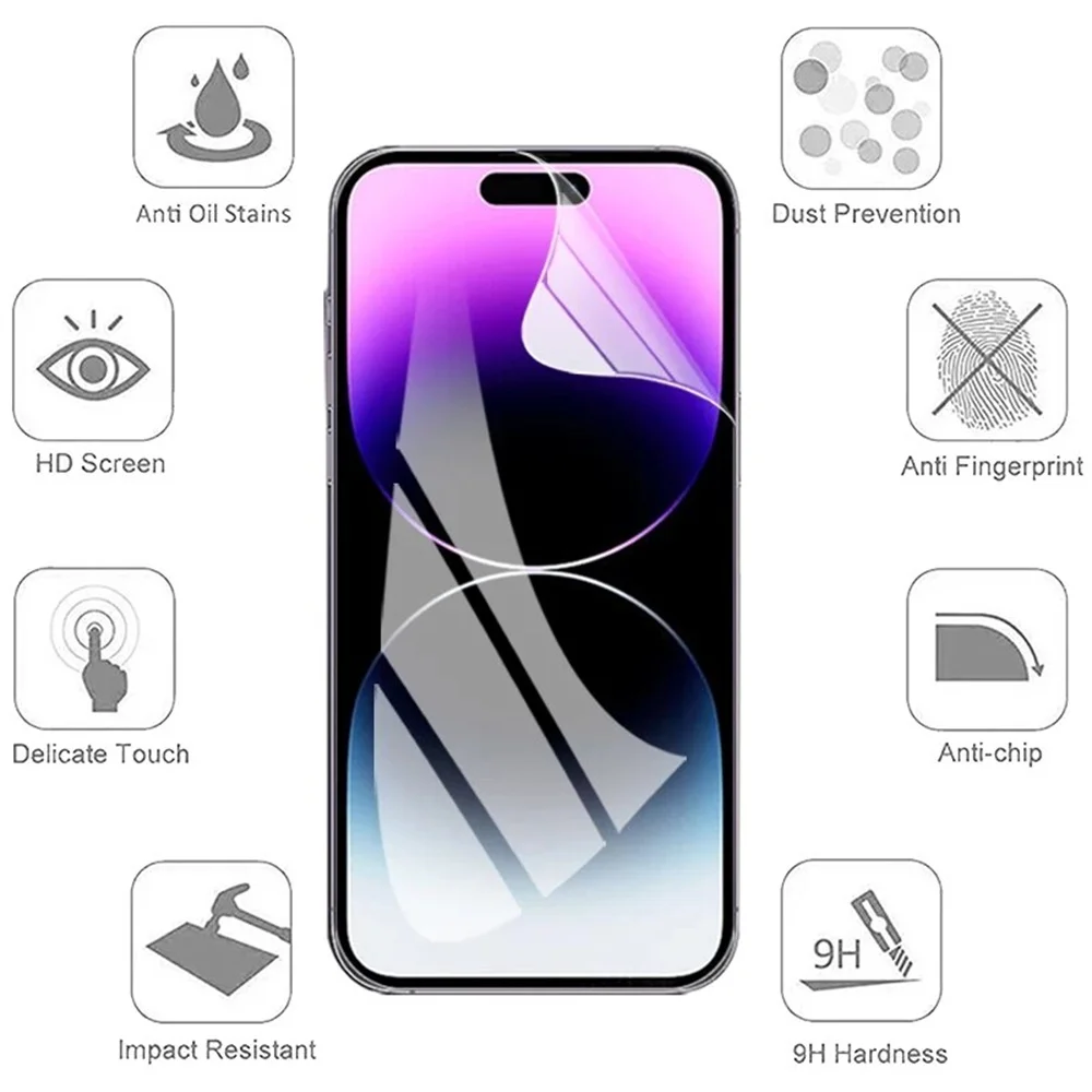 4PCS Hydrogel Film For LG Wing 5G Velvet V60 ThinQ 5G V40 V50 V30 PLUS W31 W41 Pro Stylo 7 6 K71 5 Q60 X6 Screen Protector