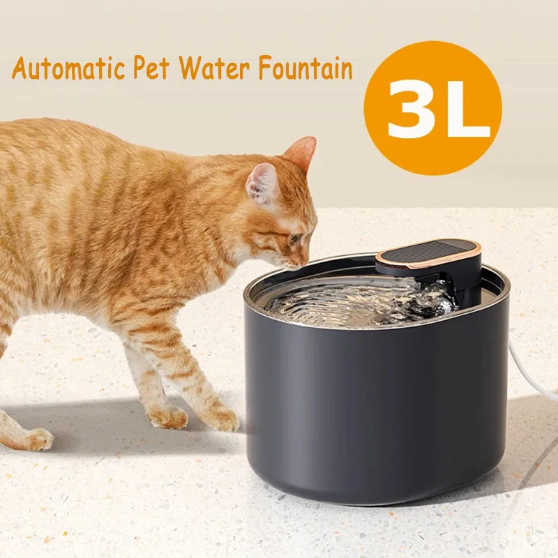 Pet Automatic Water Fountain 3L Cat Drinking Dispenser Filter Silent USB Electric dog Water Pump with Light Pet Water Feeder