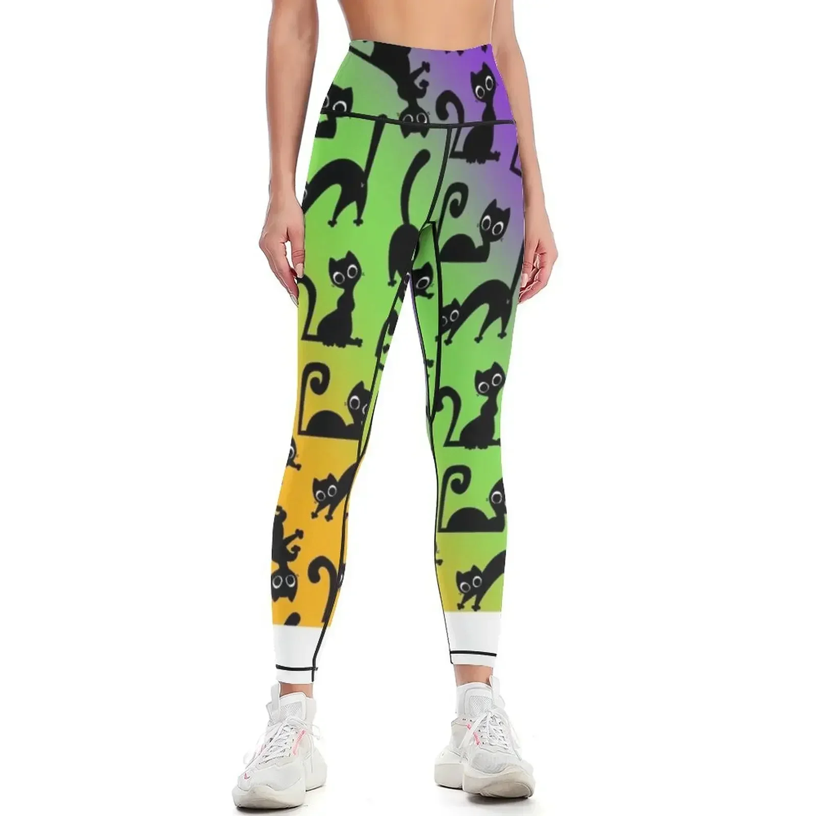 

Feline Spooky (Multicolored) Leggings Women's tights Jogger pants legings for fitness gym wear Womens Leggings