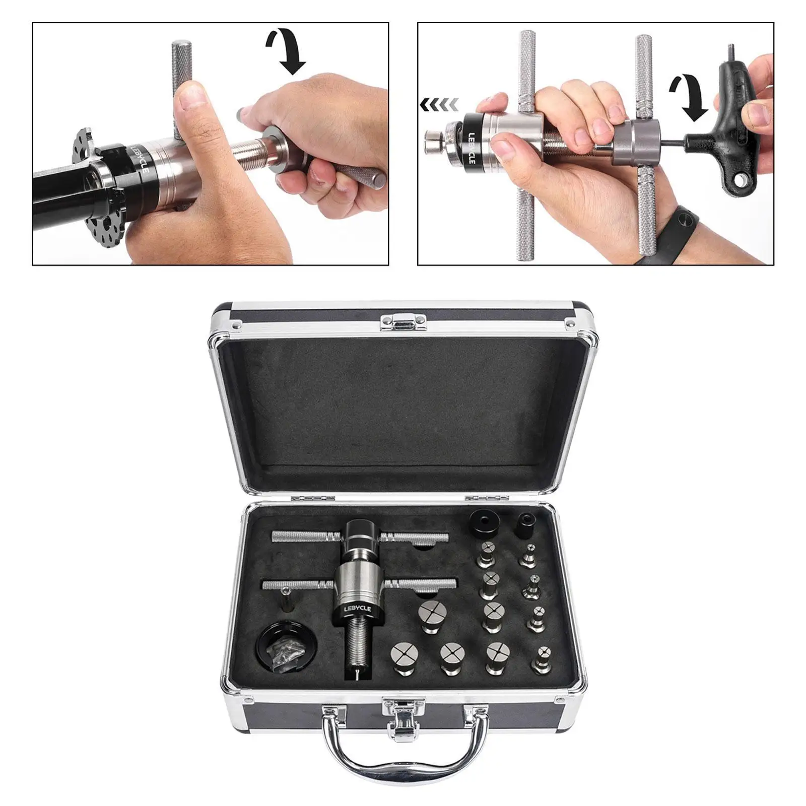 Bicycle Hub Bearing Removal Tool with Carry Case Sturdy High Performance Multipurpose Bearing Extractor Bearing Remover