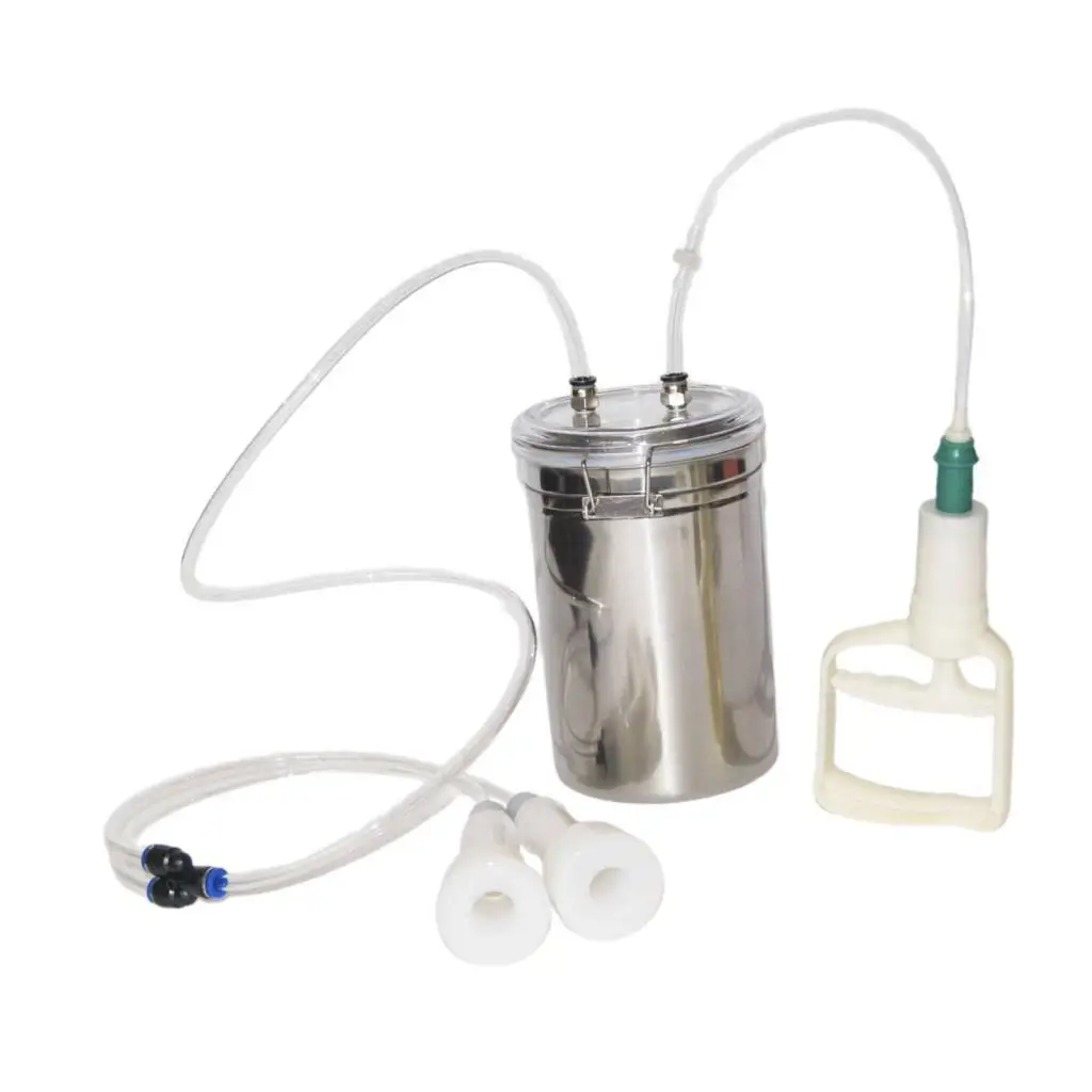 

Manual Milking Machine Multipurpose Portable 2L Stainless Steel Cow Hand Vacuum