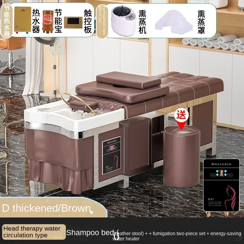 

Professional Modern Head Spa Nourishing Personalized Luxury Steamer Massage Table Hair Comfort Cadeira De Barbearia Furniture