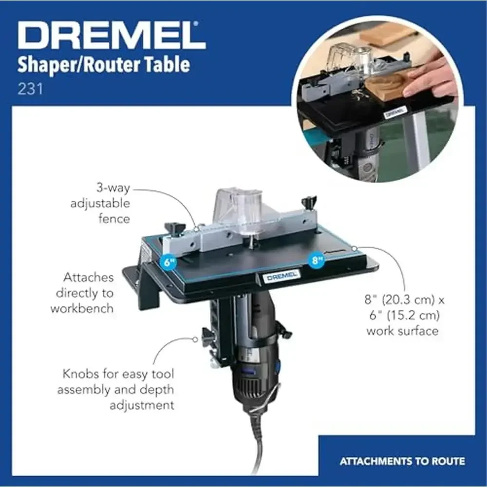 Router Table Woodworking Attachment Edges Shaping Sanding Tool Compact Bench Mounted Precision Easy Assembly  Compatible