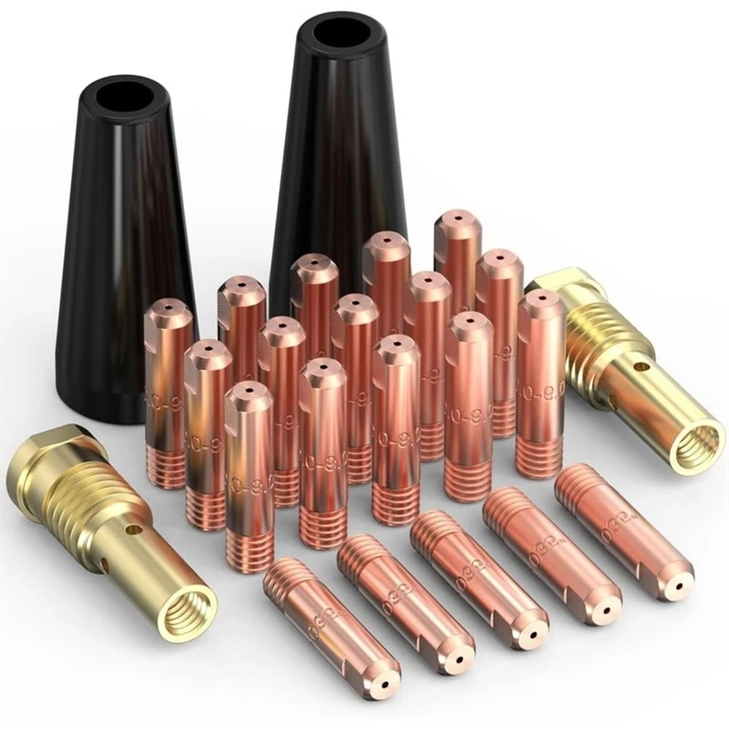 [B17B!】 Flux Core Welding Torch Accessories Kit- For 14AK, Includes 24 Pieces(20X. 035 Tips, 2X Nozzles, 2X Diffusers)