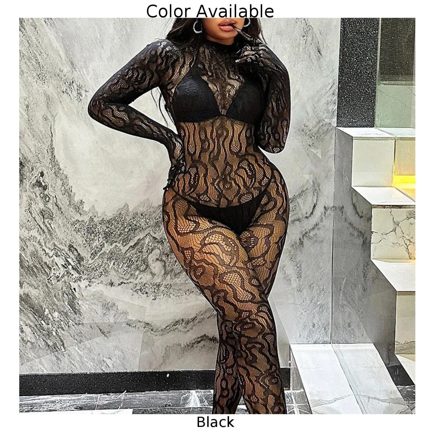 Women Erotic Bodysuit Stocking Fishnet Mesh Romper Club Jumpsuit Sexy See Through Tights Thin Sheer Temptation Underwear