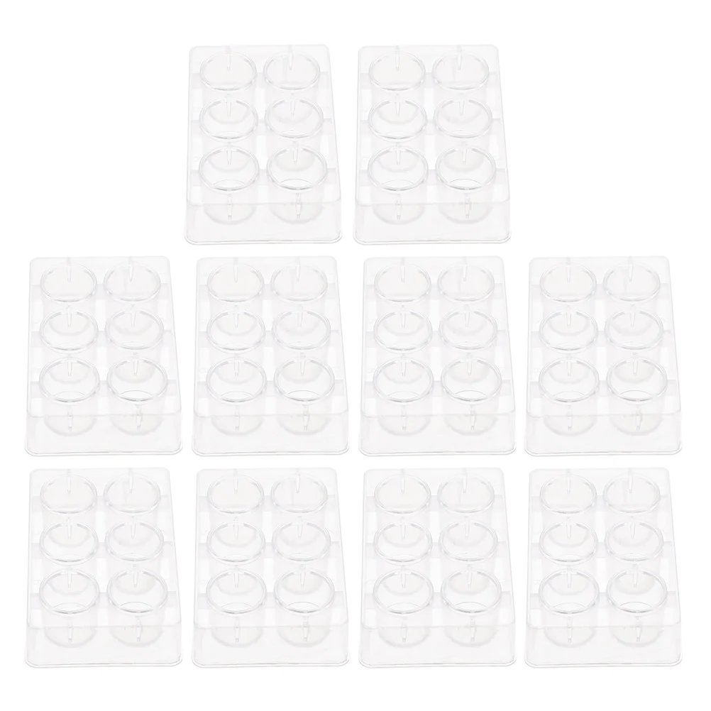 

10pcs Reaction Plates Experiment Gadgets 6 Hole Boards Laboratory Supplies Test Tube Beaker Storage Bottle Colorimetric Tube