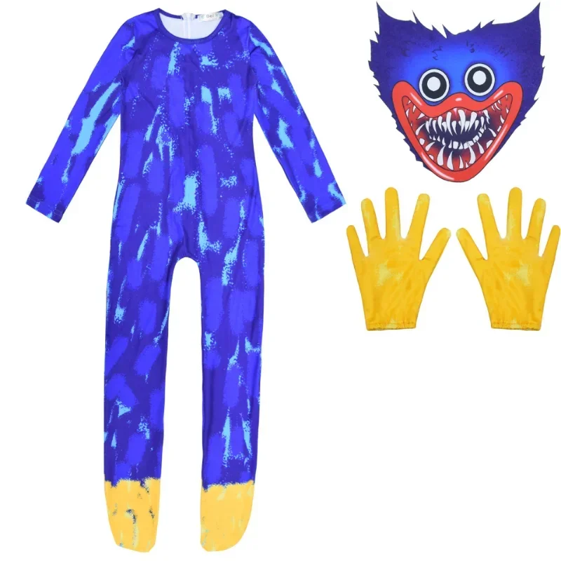 2025 New2024 Huggying Wuggy Halloween Costumes for Kids Boys Anime Cosplay Bodysuit Girls Funny Party Clothing Children Jumps AA