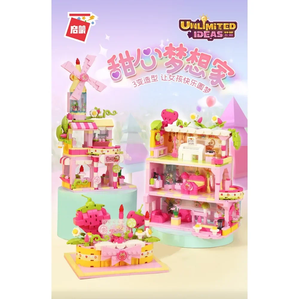 Keeppley Building Blocks 3 in1 Sweetheart Dreamer ปริศนาประกอบของเล่นเดสก์ท็อปเครื่องประดับตกแต่งเด็กคริสต์มาสของขวัญ