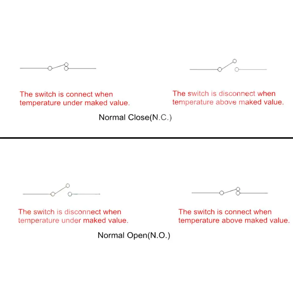 KSD9700 5A250V 40~120 Degree Celsius (N.C.) Normally Closed Temperature Switch Bimetal Disc Thermostat Thermal Protector Bracket