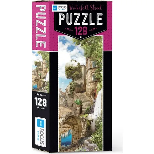 Blue Focus 128 Piece Jigsaw Puzzle Waterfall Street