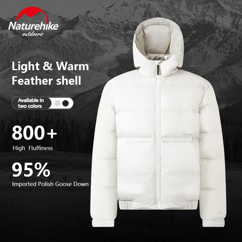 

Naturehike Winter Goose Down Jacket Hooded Puffy Coat for Men Women Camping Hiking Outer Layer Insulation Waterproof Plus Size