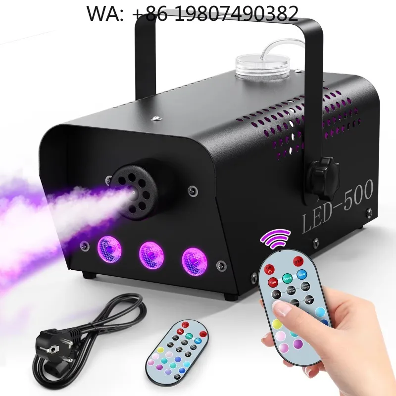 500W Multifunctional RGB LED Fog  Color Smoke Projector for Wedding Party DJ Live Stage Performance FX Gear