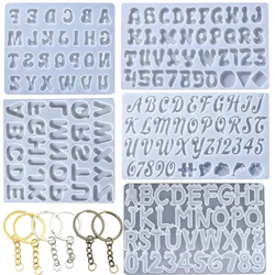 Alphabet Epoxy Resin Silicone Mold Letter Number Mould DIY Keychain Earring Pendant Epoxy Resin Jewelry Crafts Casting Mold