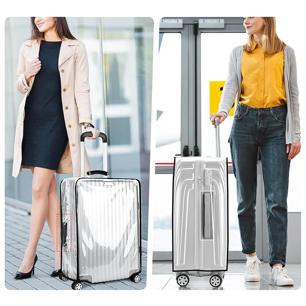 Transparent Pvc Luggage Protective Cover Wheeled Luggage Protective Cover Wear-Resistant Outer Cover Transparent Protective