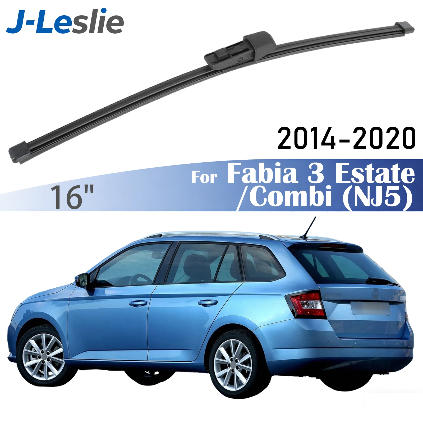16-Zoll-Heckwischerblatt für Skoda Fabia 3 Combi Estate MK3 NJ5 2014–2020, Windschutzscheibenwischer, Fensterreiniger, Regenbürsten scheibenwischer Hinten Heckwischerarm