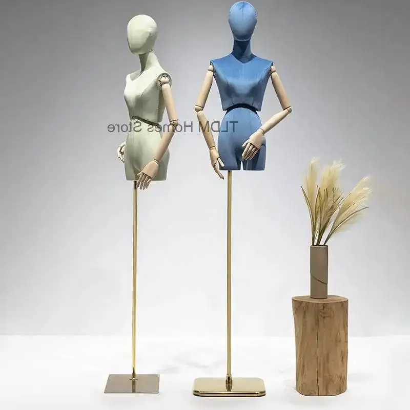 

Window Clothing Full-body Store Stand Velvet Half-length Mannequins Display Props Colorful Women's Wedding Clothing Dress Model
