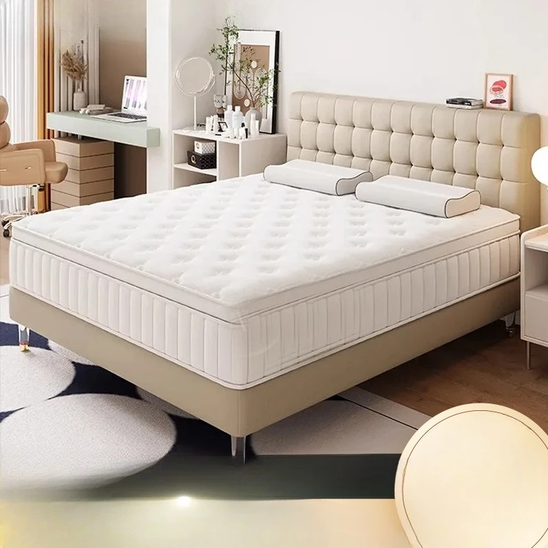 

Cotton latex, independent, bagged spring mattress, spine guard, extra thick.
