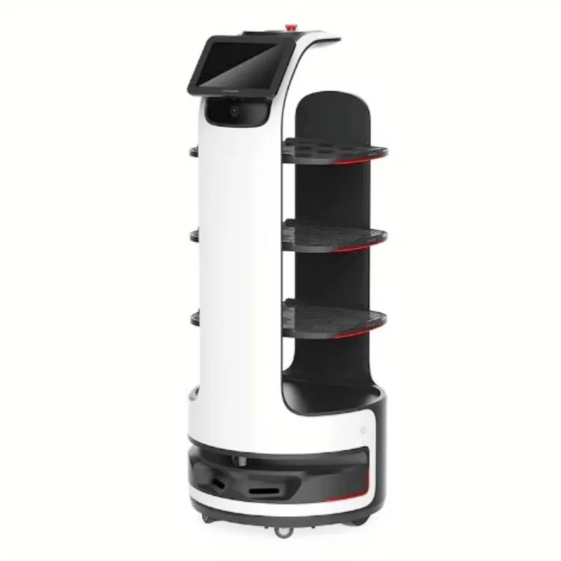 توريد التكنولوجيا الجديدة آمنة وذكية روبوت التسليم مطعم روبوت النادل روبوت توصيل الطعام