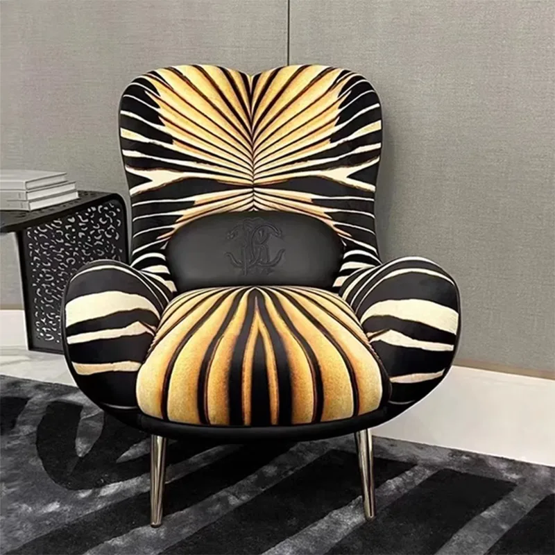 

High quality luxury wild style leather armchair, comfortable single sofa for living room bedroom apartment