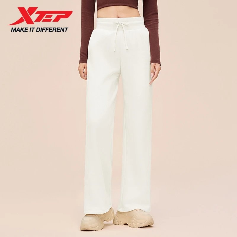Xtep Trousers For Women 2025 Winter New Arrival Jogging Leisure Comfortable Cotton Street Style Sporty Sweatpants 875428630148