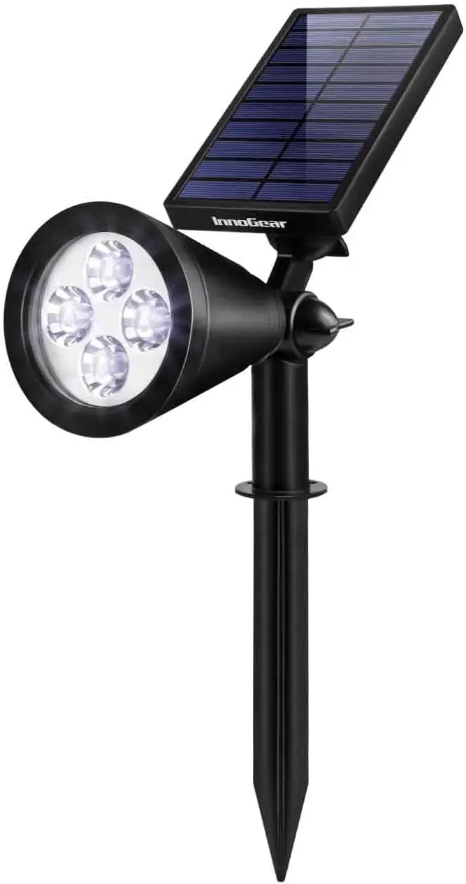 Solar Spot Lights Outdoor, Waterproof Landscape Lighting with Adjustable Panel & Dual Modes for Flagpole Pathway Statue