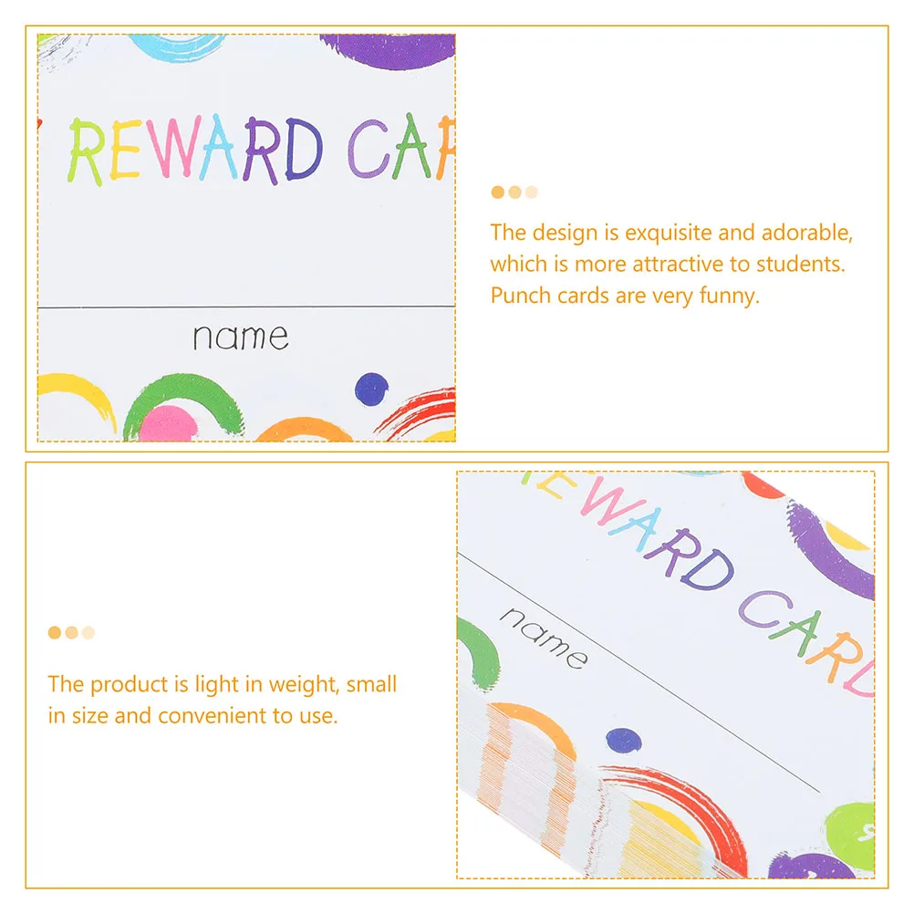 

150 Sheets Cartoon Punch Incentive Reward Classroom Business Rounded Corner Multifunctional Paper Reward Cards Teaching