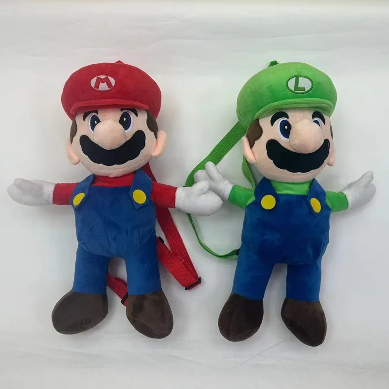 Kawaii Nuovo 30-40 cm Anime Movie Super Mario Luke Zaino Toy Doll Miglior regalo di compleanno per ragazzi Regalo di Natale
