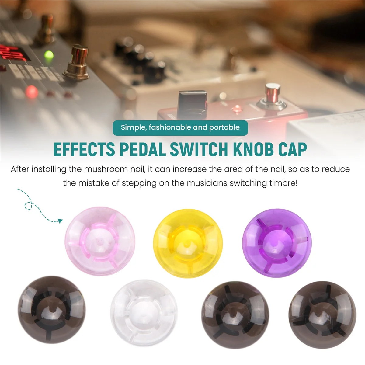 10Pcs Mushroom Guitar Effect Pedal Foot Nail CAP AmplifieRS Color Foot SwitCH Guitar Pedal Knobs