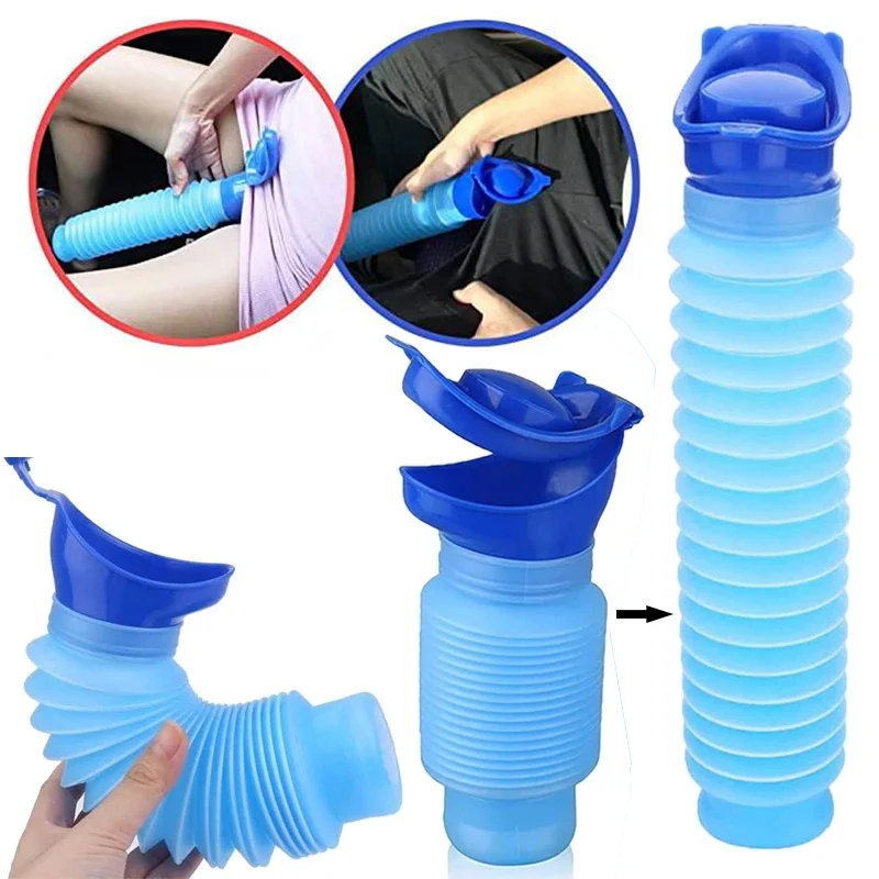 Shrinkable Emergency Urinal 750ML Outdoor Portable Urine Bag Reusable Urine Bottle Women\'s Telescopic Urina Travel Essentials