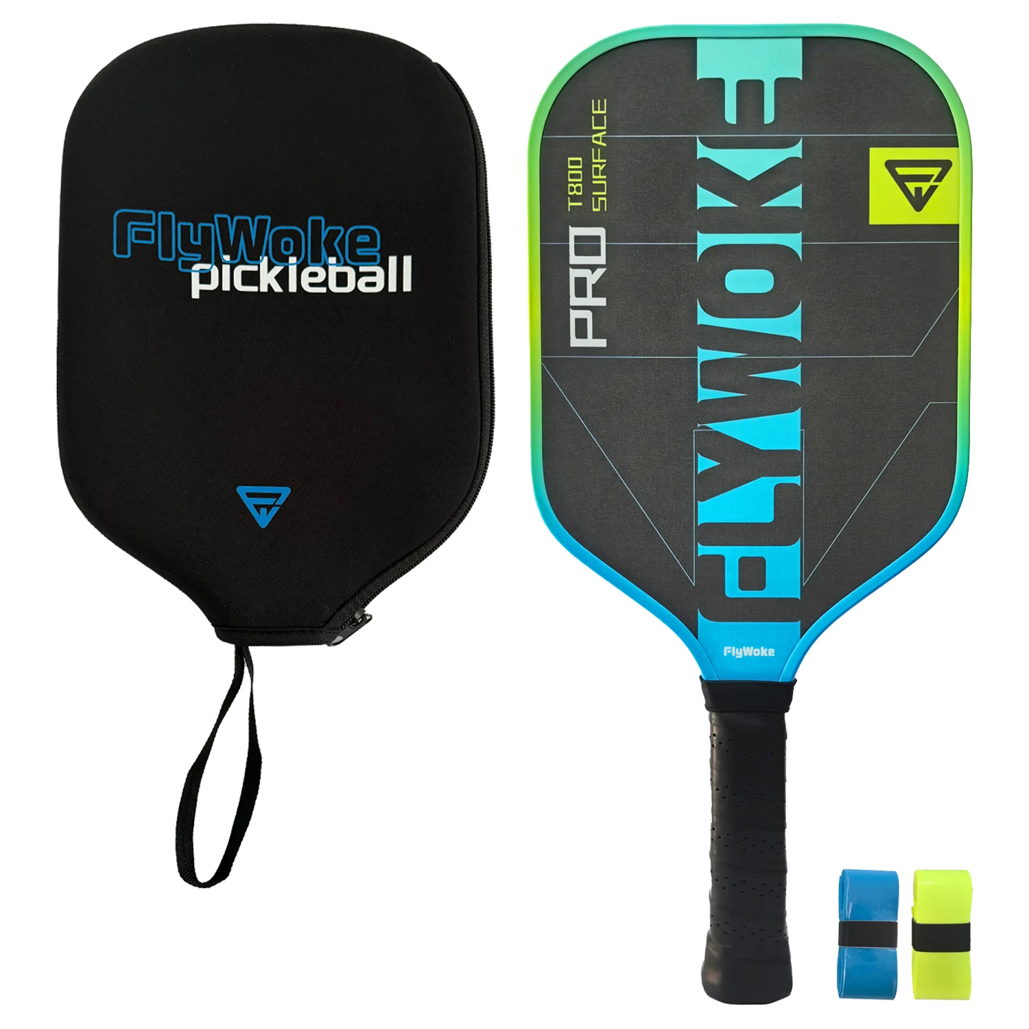 FlyWoke-T800 Carbonfaser-Pickleball-Schläger. Strukturierte Matte Oberfläche. Hohe Reibung. Großer Sweet Spot. Schneller Angriff. – Detail 6