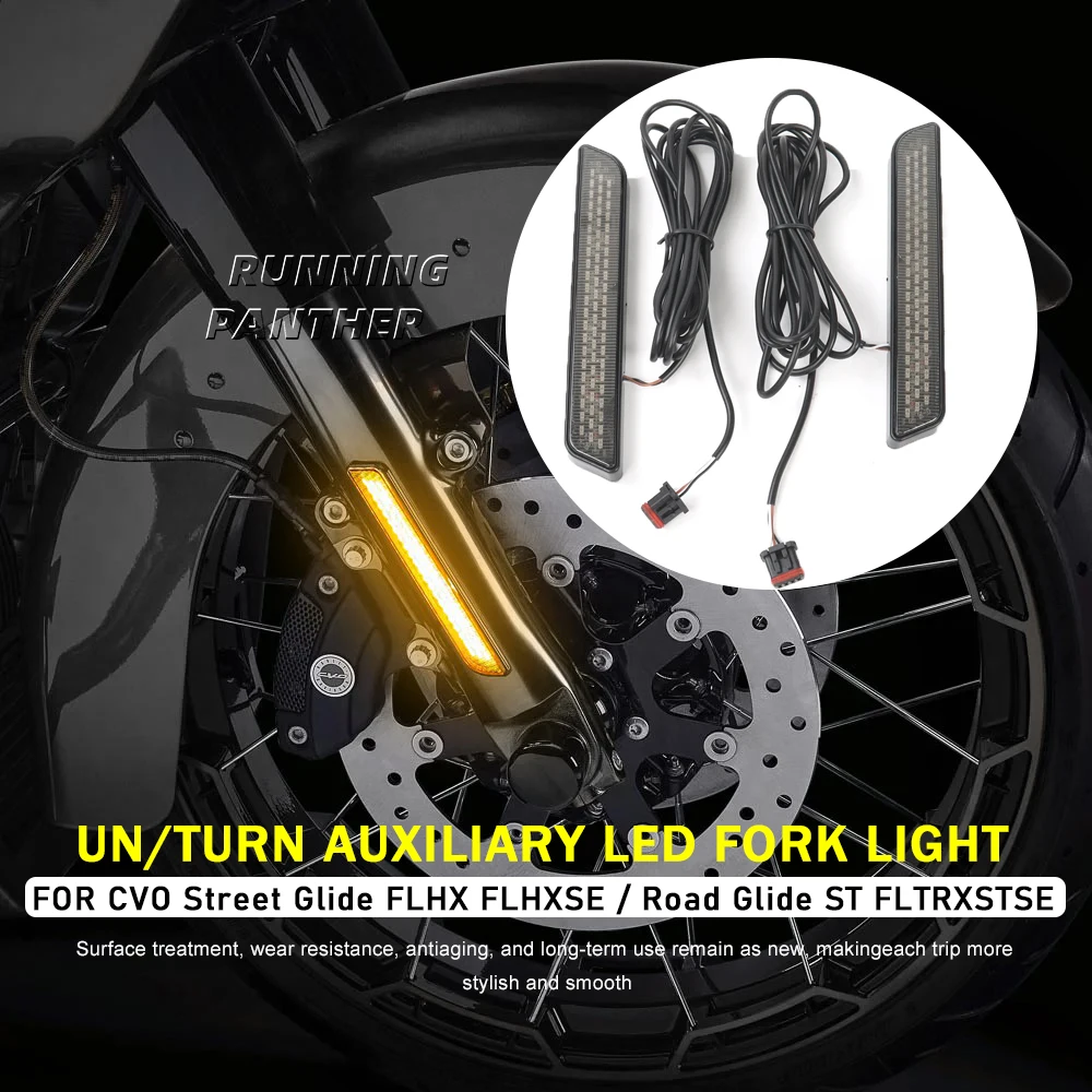 

New Motorcycle Accessories steering assist LED headlights FOR Harley CVO Street Glide FLHX FLHXSE /Road Glide ST FLTRXSTSE 2014-