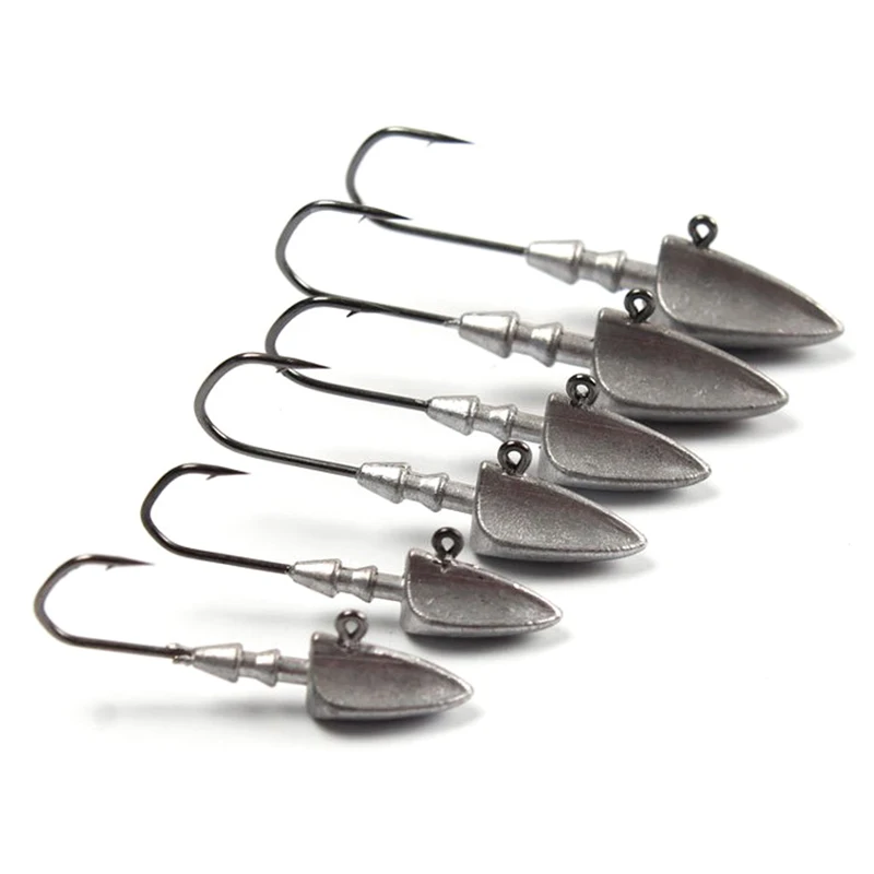 1Pc Dart Jighead Fishhooks 3.5g 5g 7g 10g 14g 21g Worm Fishing Lure Hook Soft Lure Lead Jig Head Artificial Bait Fishing Tackle