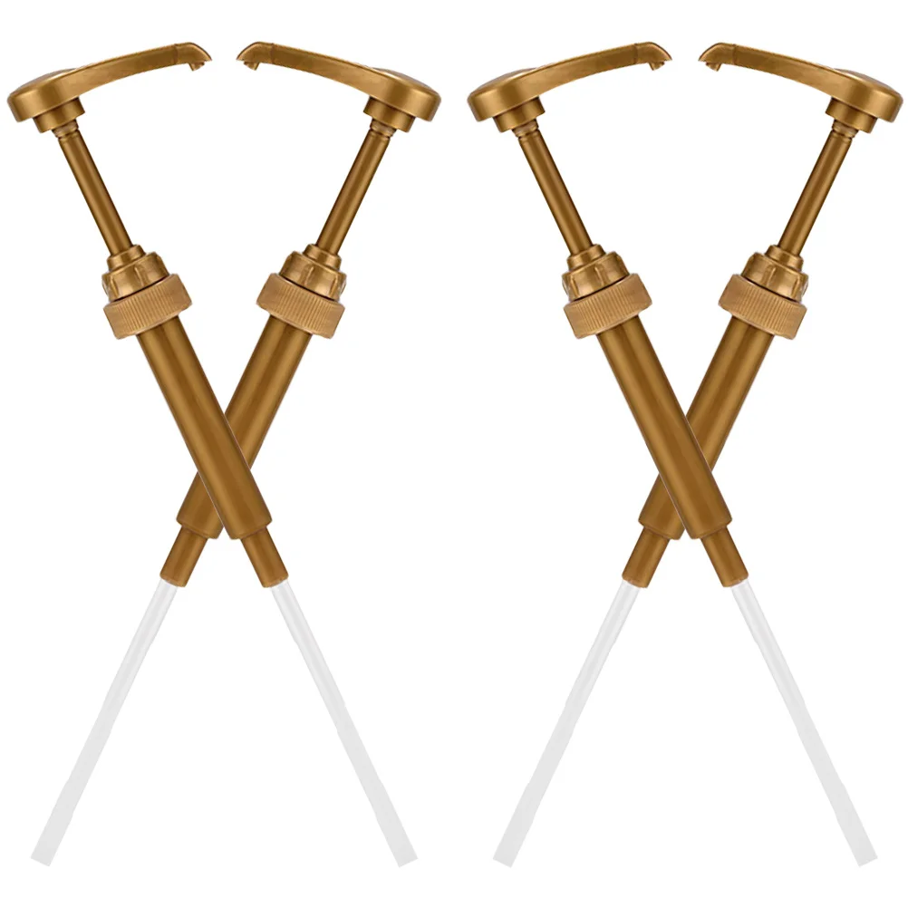 

4Pcs Bottle Pump Dispenser for Syrup Lotion Conditioner Soap Replacement Pump Head Extractor Portable Press-Type Kitchen Bar