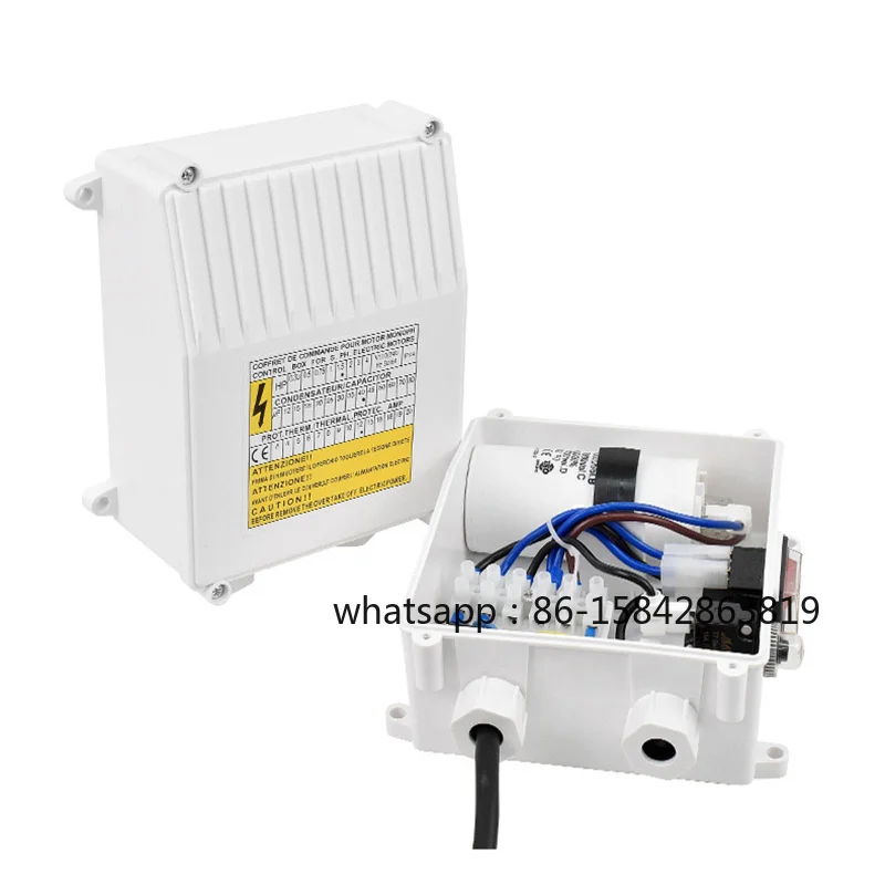 220V Submersible Deep Well Pump Control Box Submersible Pump External Capacitor Box Switch Box