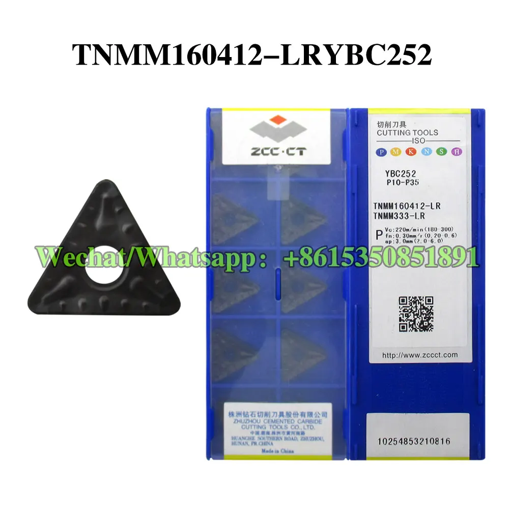 

ZCC CT TNMM 160412 -LR TNMM 220408 ТНМ 220412 ТНМ 270616 YBC251 YBC252 YBC351 Режущий инструмент с ЧПУ, твердосплавная пластина со сменной резьбой