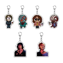 Horror Game Mouthwashing Keychain Chibis Jimmy Curly Anya Sallyface Bag Key Chain Keyring Jewelry Gamer Fans Gift Accessorie