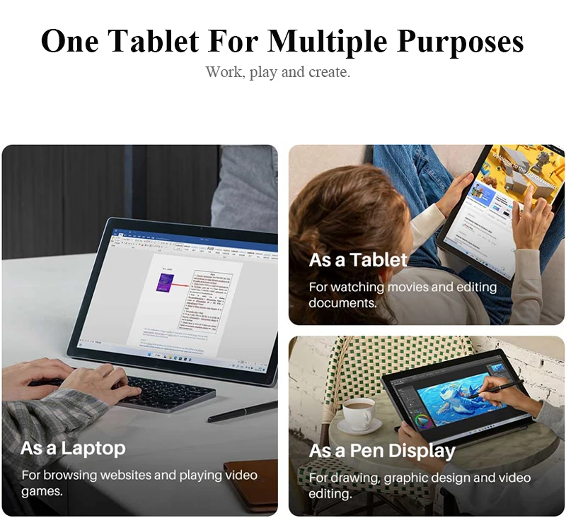 Huion Kamvas Studio16 Portable Touch Screen Graphics All in One Drawing Computer for Designer