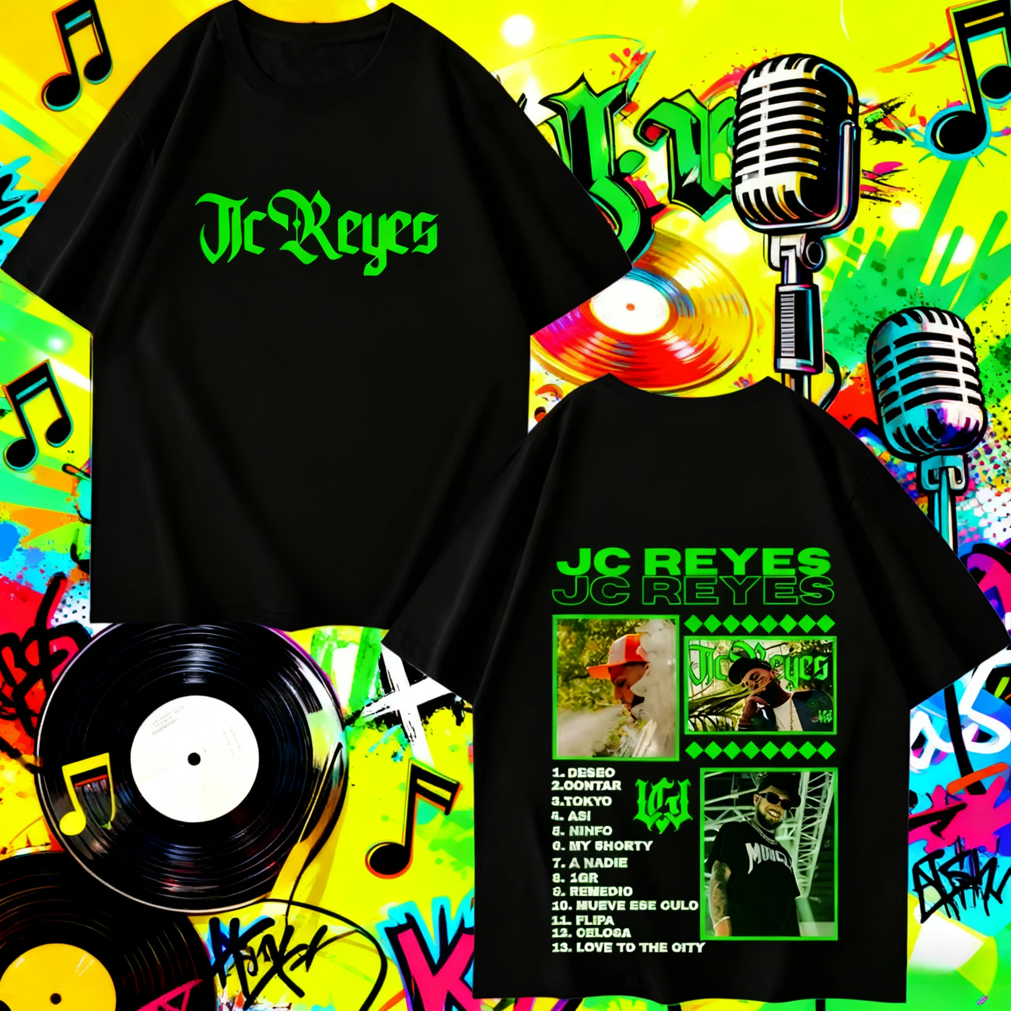 

2025-26 Summer Hot Sale New Rapper Jc Reyes Nacer De Nuevo T-Shirt Men's and Women's Cotton Hot Sleeve Summer Print Unisex Top