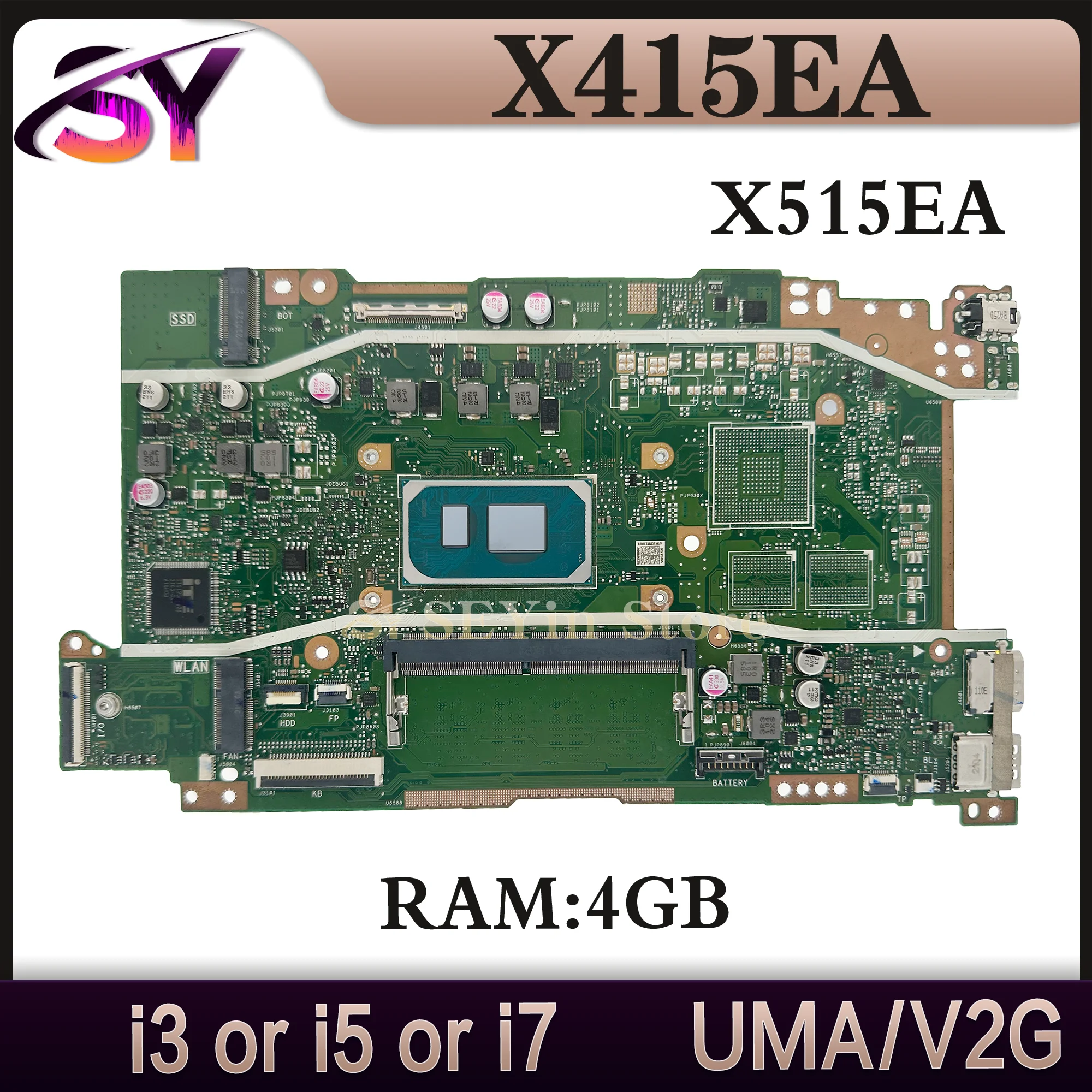 

Mainboard For ASUS X415EA X415EP X415EQ X515EA X515EP X515EQ F1400E F1500E V4200E V5200E Laptop Motherboard i3 i5 i7 11th