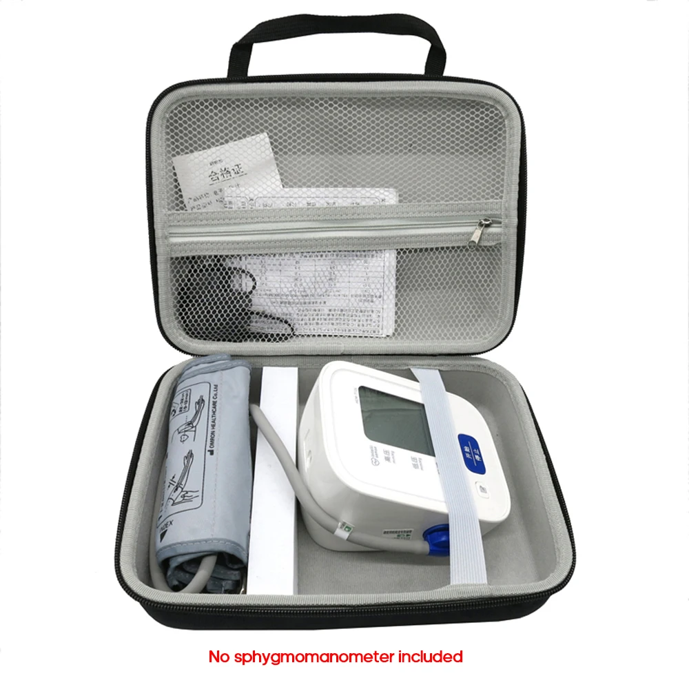 Sphygmomanometer Bag Portable EVA Blood Pressure Monitor Tonometer Storage Bags Carrying Case for Travel & Home Use!