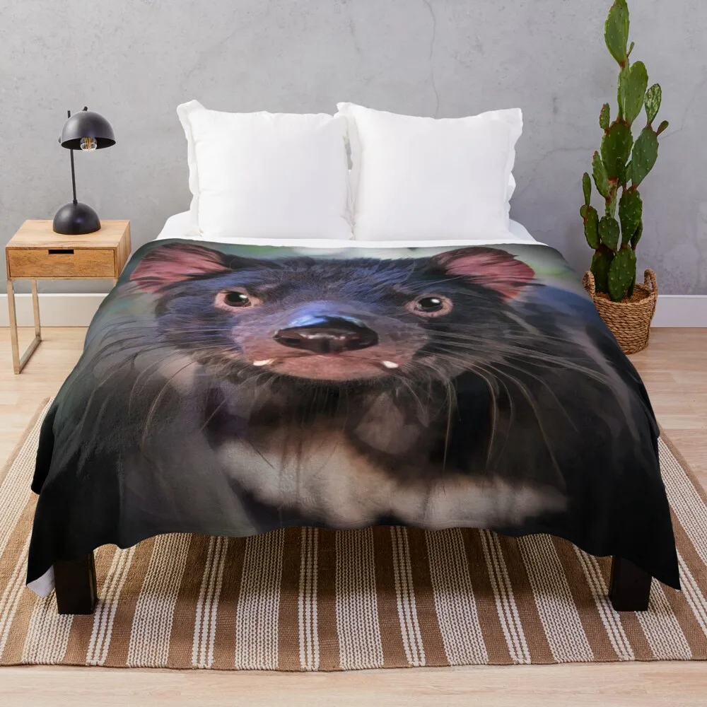 Australian Tasmanian Devil Throw Blanket Blankets For Sofas Beach warm winter Blankets