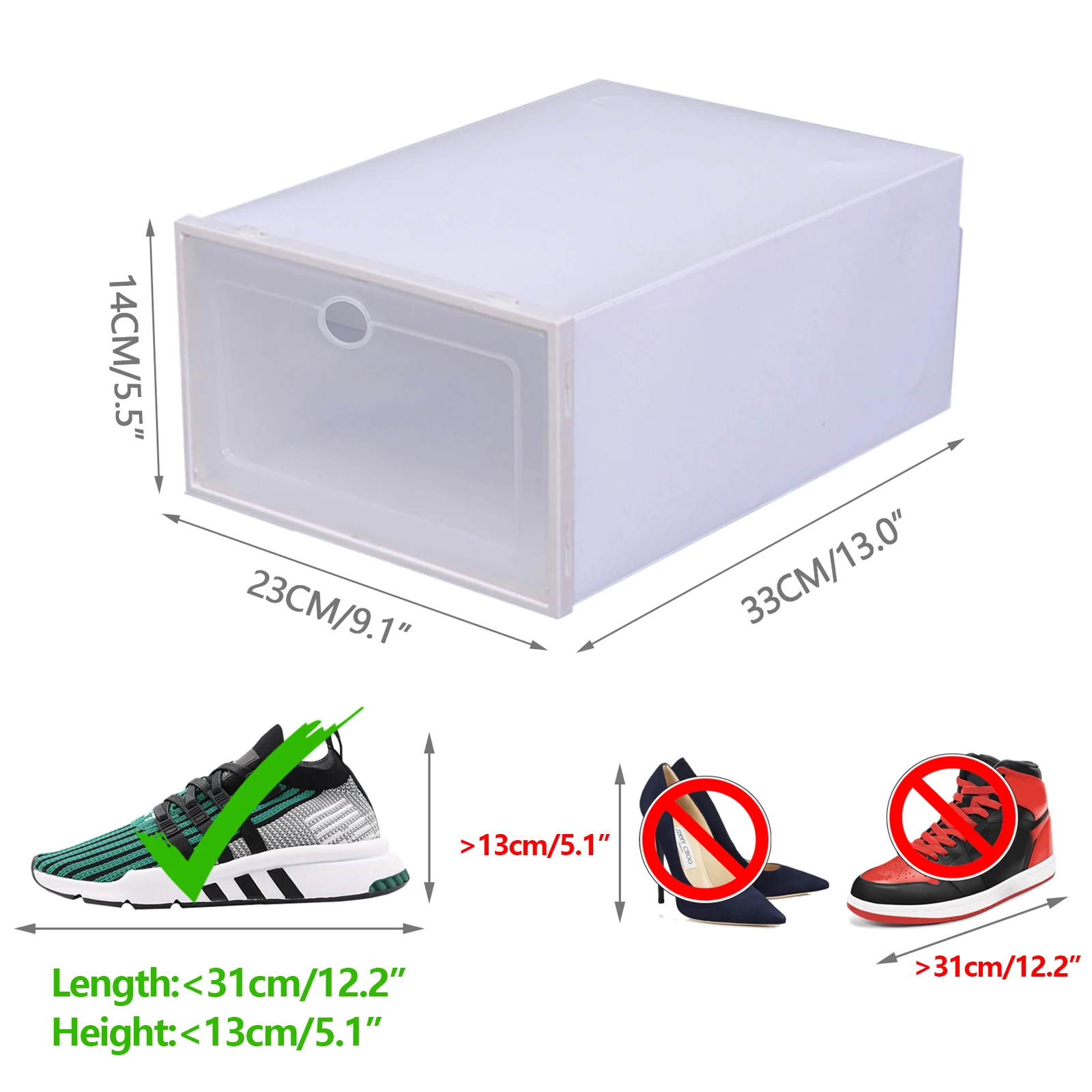 Imagem -06 - Shoe Box Conjunto Dobrável Armazenamento Plástico Clear Home Organizer Rack Pilha 24 Pcs