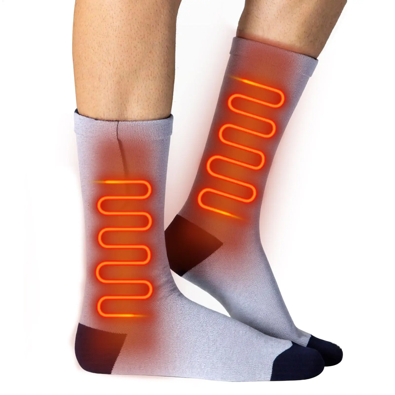 

Electric Socks 3 Heat Levels USB Heated Socks For Men 2200mAh Warm Thermal Foot Heater Gear For Camping Cycling Outdoor Riding