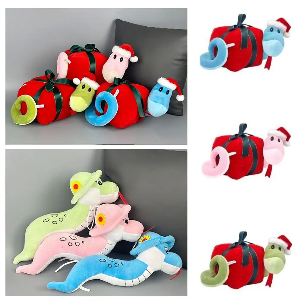 

New Plush Christmas Snake Doll Cartoon Birthday Gift Snake Plush Toy PP Cotton Plush Snake Doll