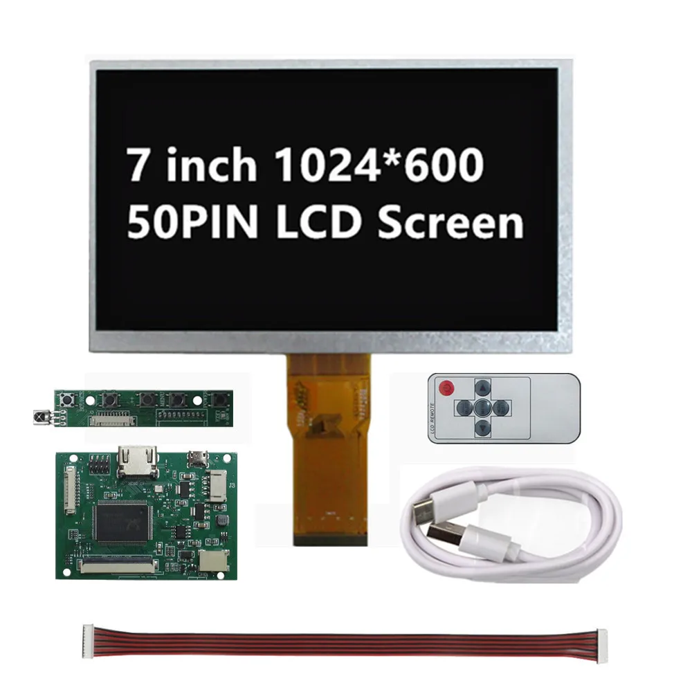 شاشة 7/8/9/10.1 شاشة LCD متوافقة مع HDMI لوحة للقيادة للتحكم في الصوت للموز/راسبيري بي شاشة محمولة كمبيوتر صغير