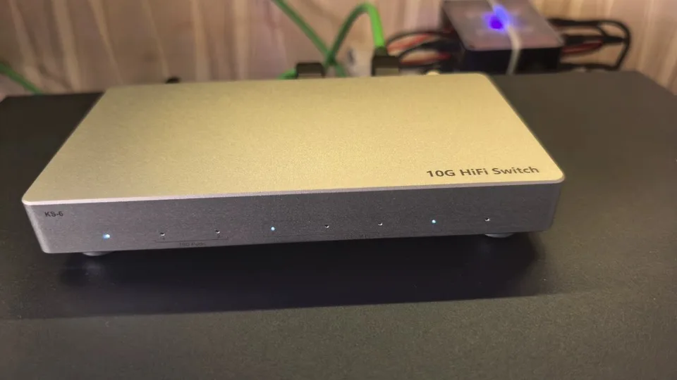 KAS Flagship 10G Gigabit Audio Hi-Fi Enthusiast Switch with Optical Isolation OCXO Clock Line Digital Audio Streaming
