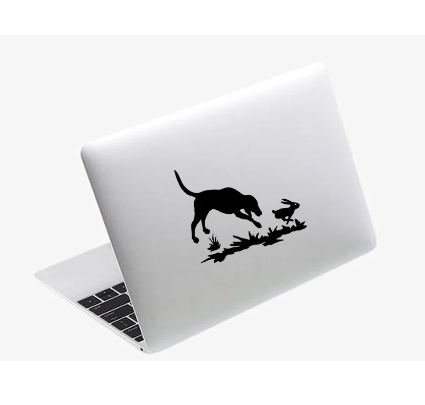 Car Stickers Rabbit and Dog Hunting Cartoon Car Motorcycle Exterior Accessories Waterproof Sunscreen Vinyl Decals,15CM*14CM