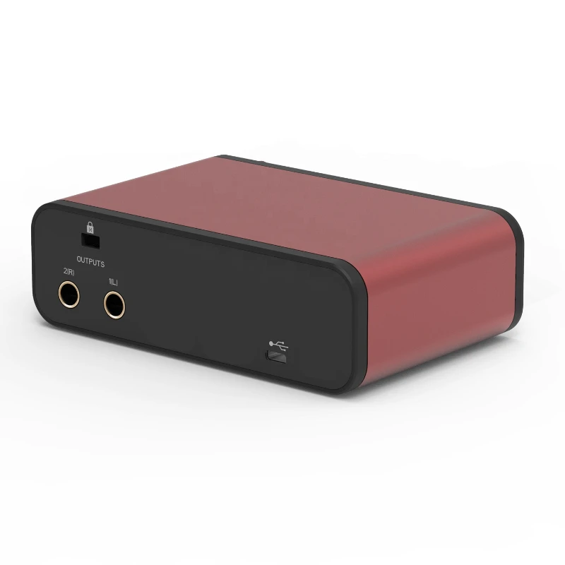 

2i2 red usb audio interface kit for music live recording audio mixer sound card