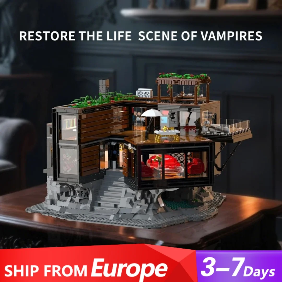  Klemmbausteine  3388 Teile  Vampire Familie Film Haus Gebäude Sets Stadt Straße Architektur Modulare Baustein Montage Modell Kit Geschenke