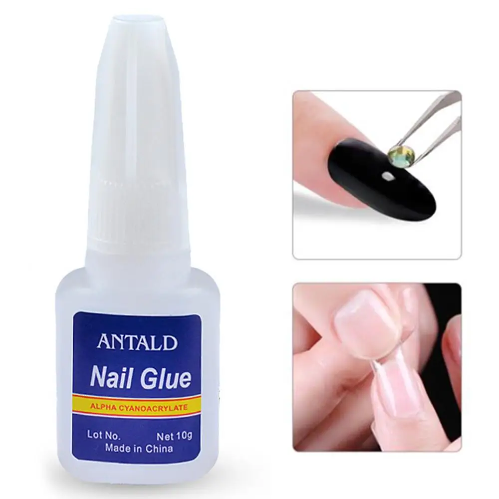 Rhinestones Salon Quality Easy To Use Fast Drying Brush Applicator Versatile Strong Hold Nail Glue For False Nails Glitter